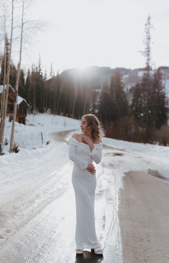 senior portraits in winter