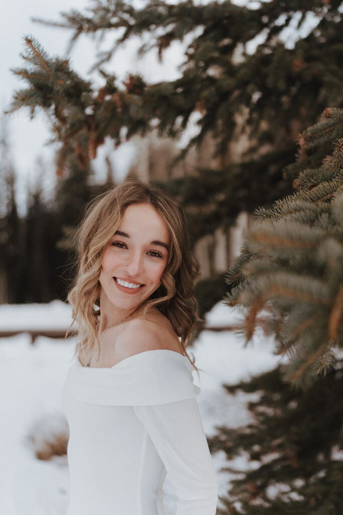 senior portraits in winter