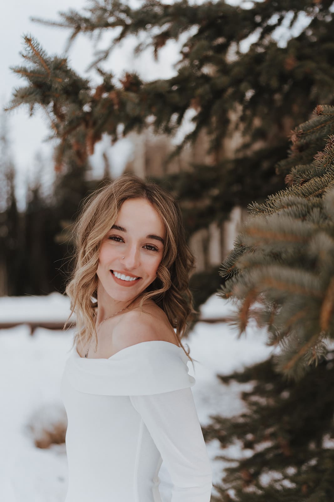 winter senior portraits